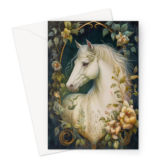 White Horse Greeting Card