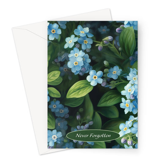 Forget Me Not Sympathy Greeting Card