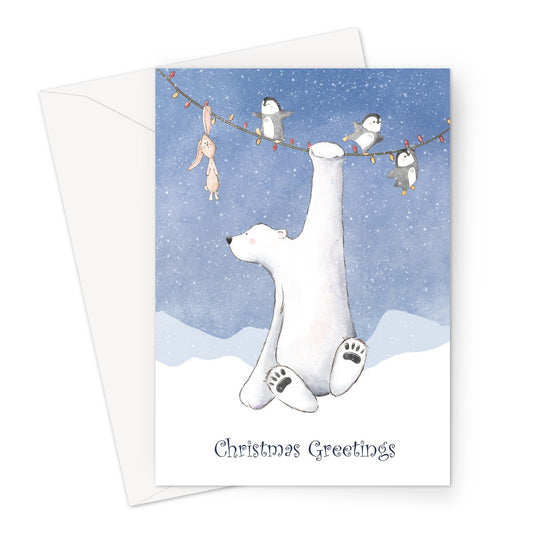 Polar Bear Christmas Greeting Card