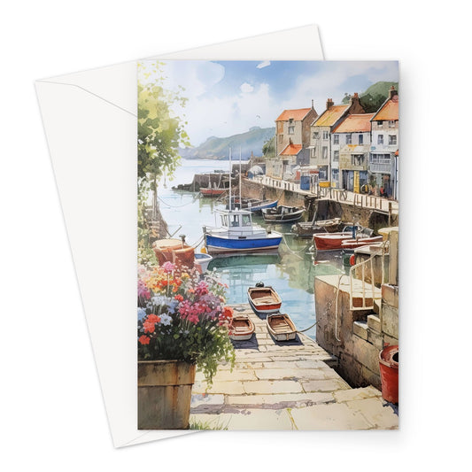 Down To The Boats Greeting Card