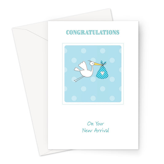 New Baby Blue Greeting Card
