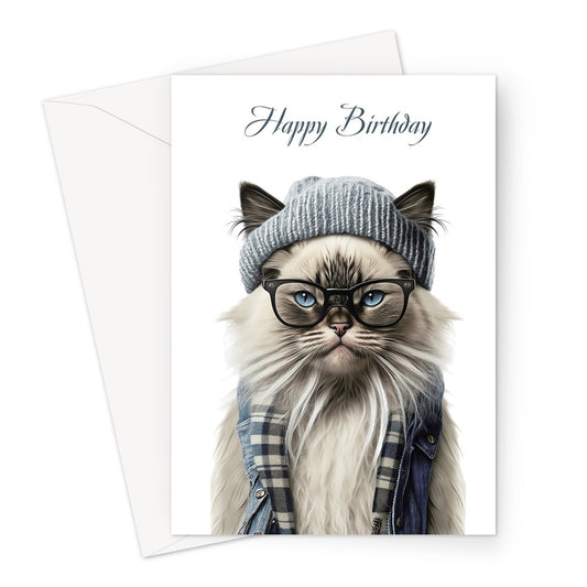 Fun Cat Birthday Greeting Card