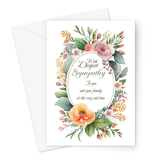 Summer Flowers Sympathy Greeting Card