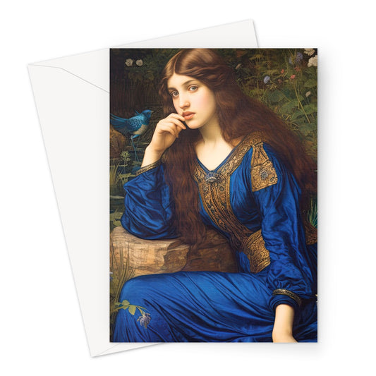 Blue Romantic Greeting Card