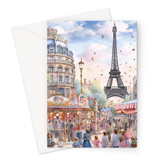 Eiffle Tower Paris Greeting Card