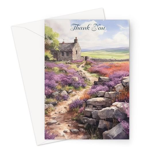 Lavender Field Thank You Greeting Card