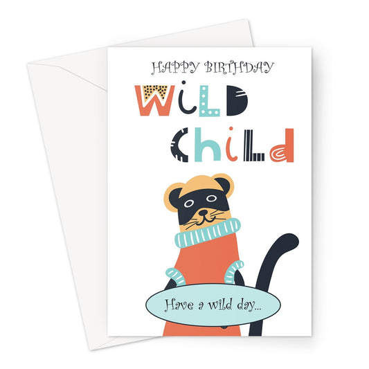 Wild Child Birthday Greeting Card