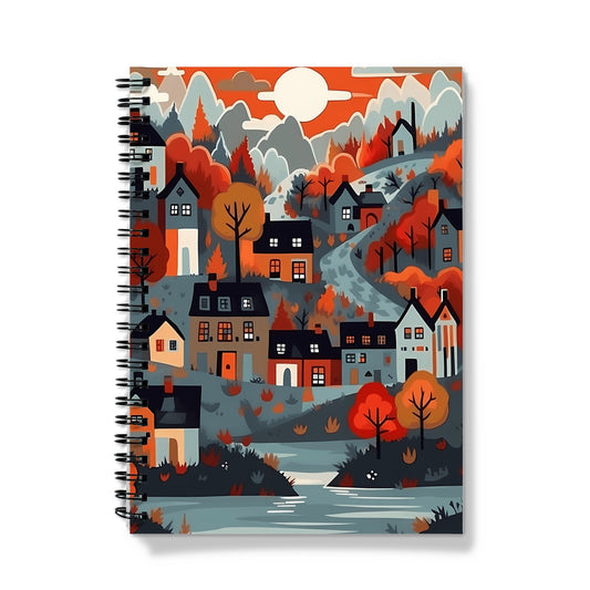 Autumn Scandi Village Notebook