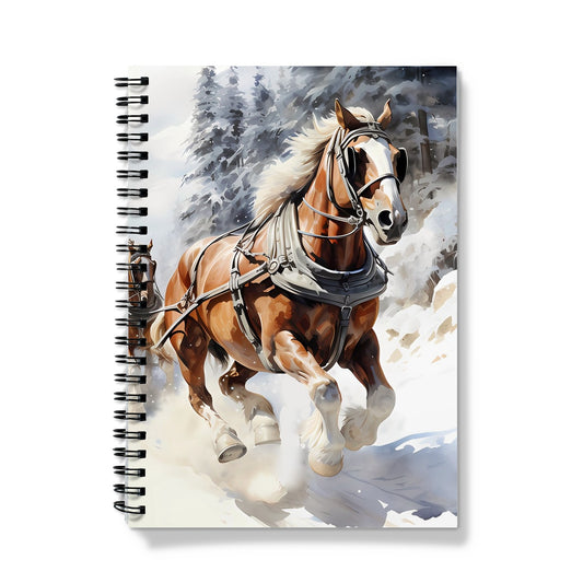 Mighty Snow Runner Horse Notebook