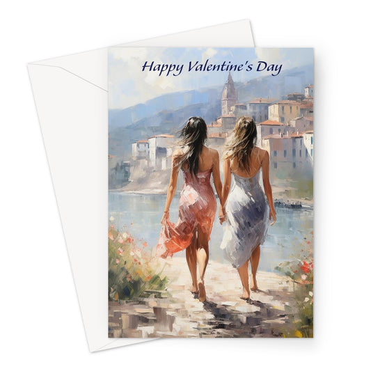 Summer Girlfriends Valentine Greeting Card