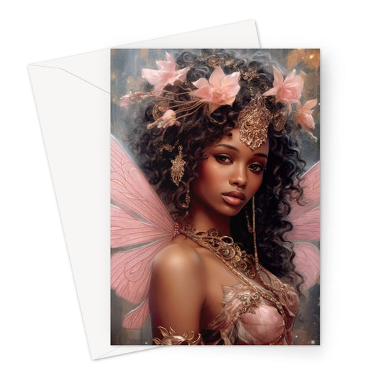 Delightful Pink Fairy Greeting Card
