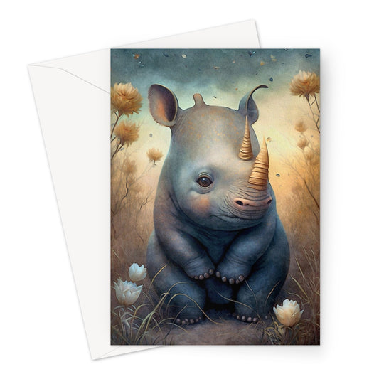 Baby Rhino Greeting Card