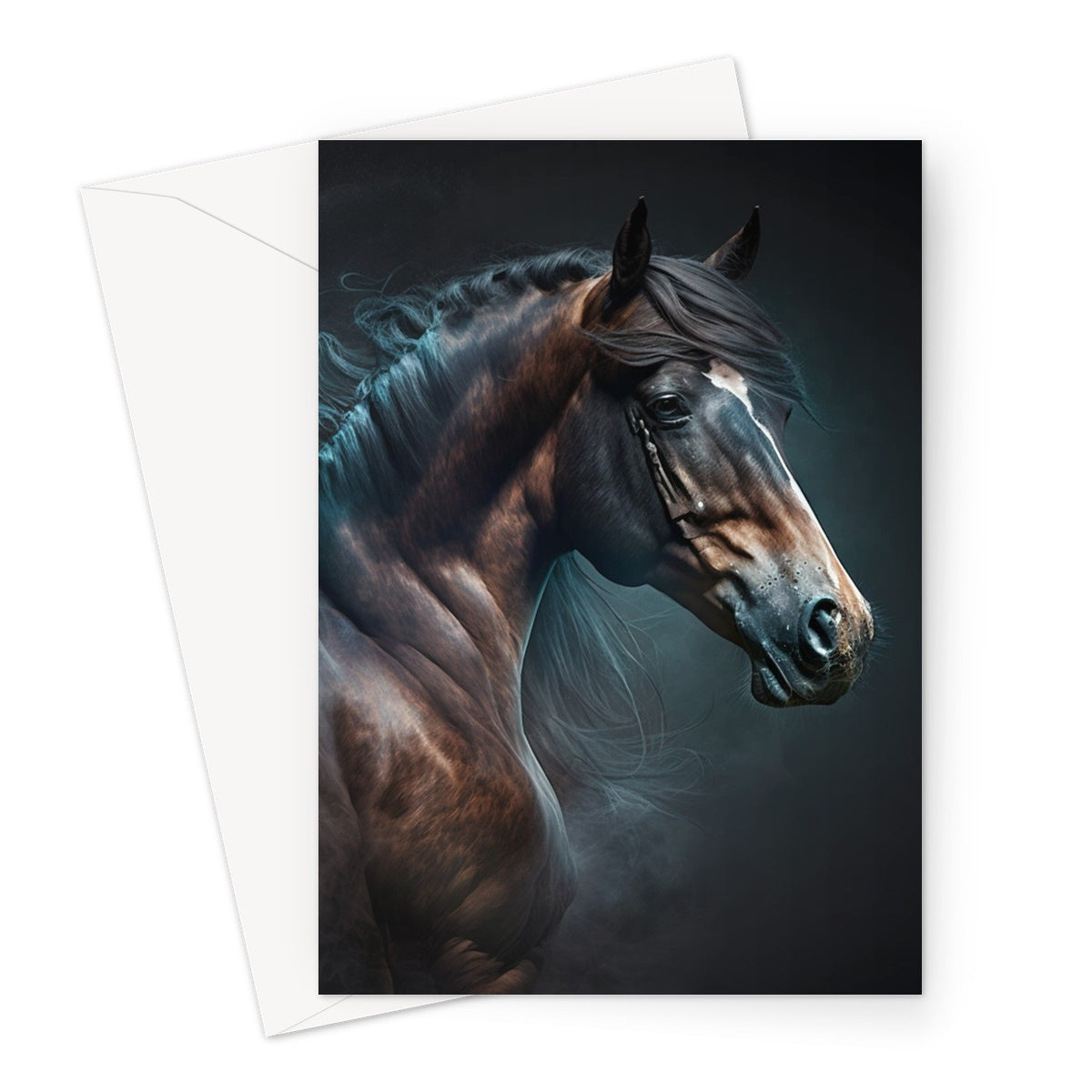 Beautiful Dark Horse Greeting Card