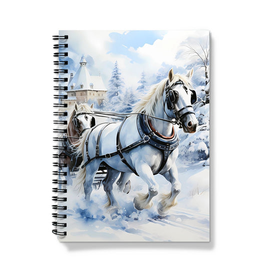 Winter Carriage Horse Notebook