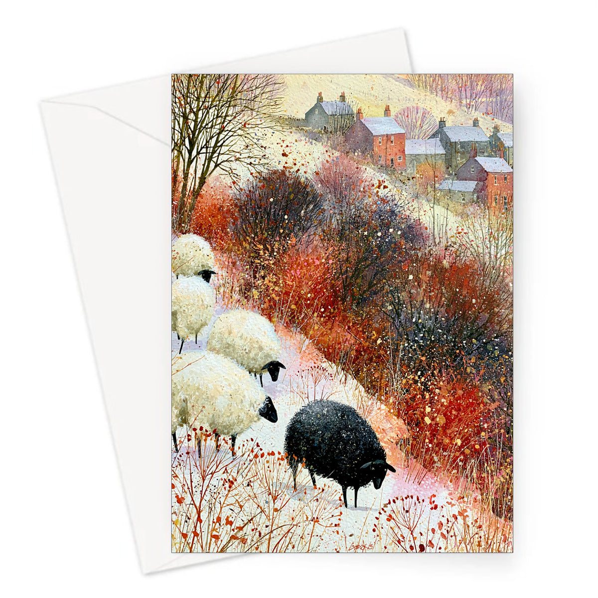 Black Sheep Winter Christmas Card