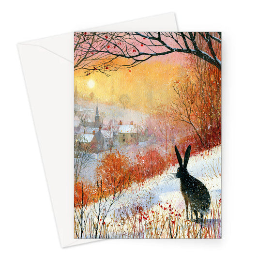 Hare Today Christmas Card