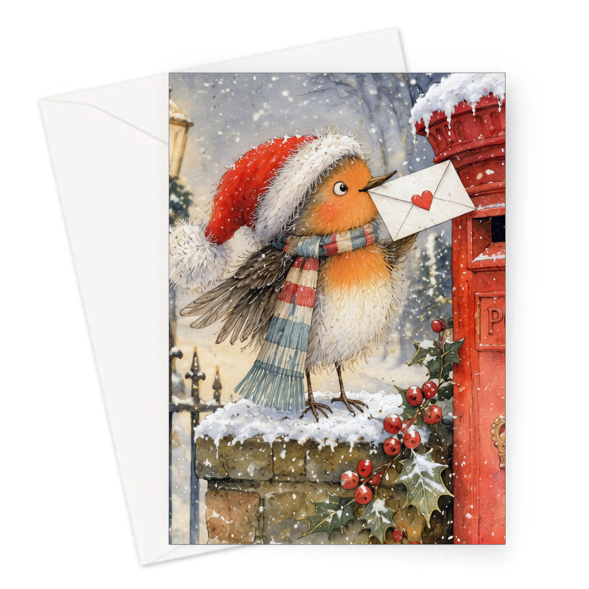 Red Letter Box Christmas Card