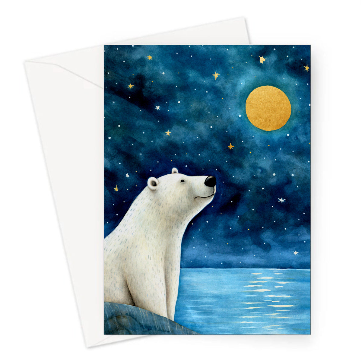 Polar Moon Christmas Card