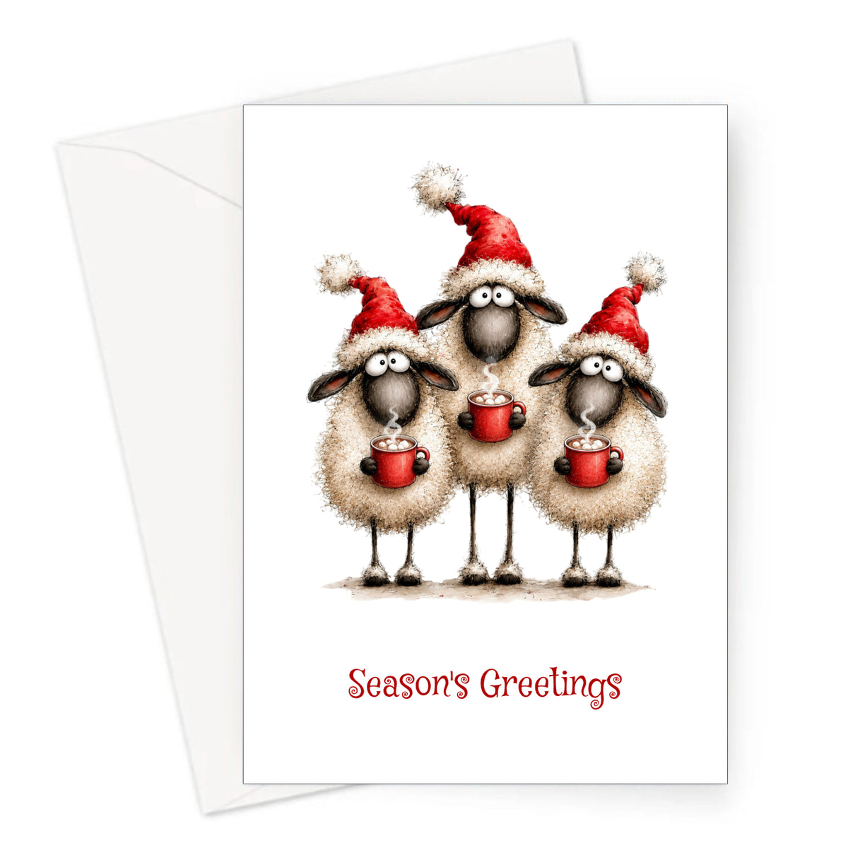 Seasonal Sheep Christmas Card