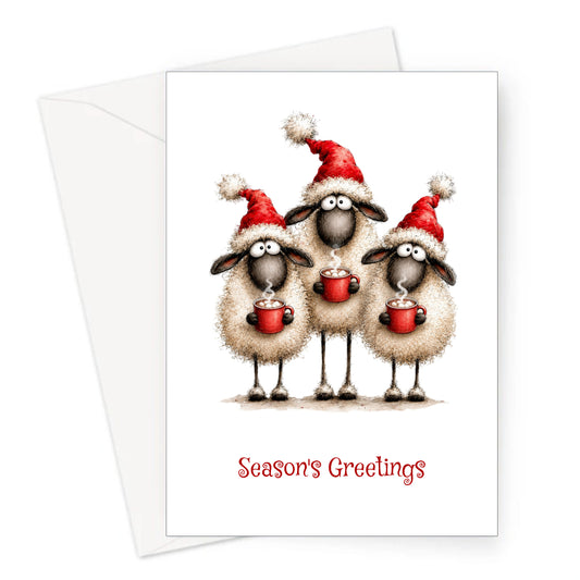 Seasonal Sheep Christmas Card