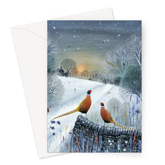 Winter Pheasants Christmas Card