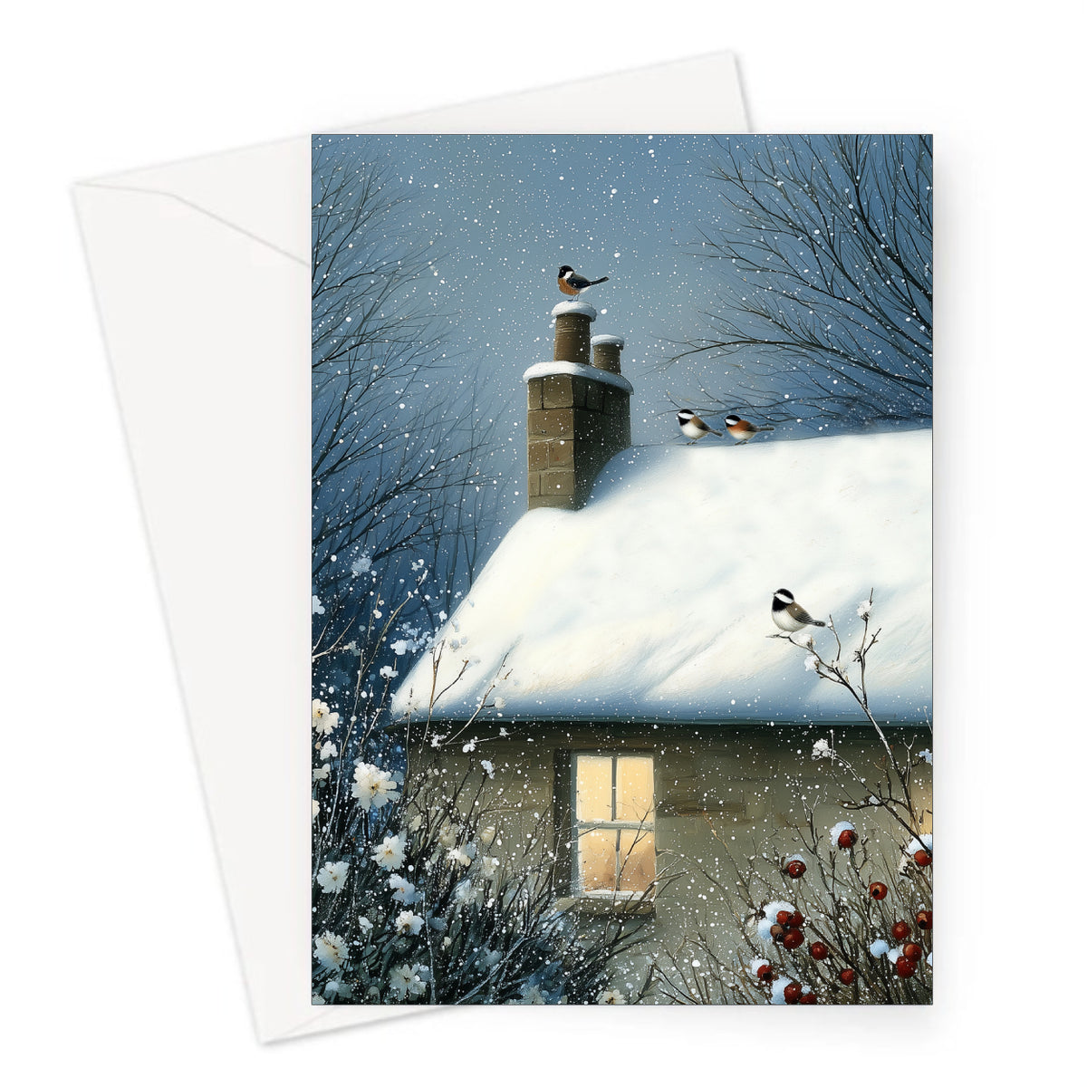 Chimney Bird Christmas Card