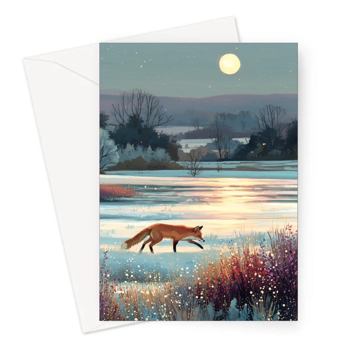 Under The Moon Christmas Card