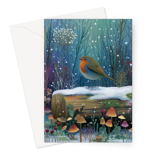 Yule Log Christmas Card