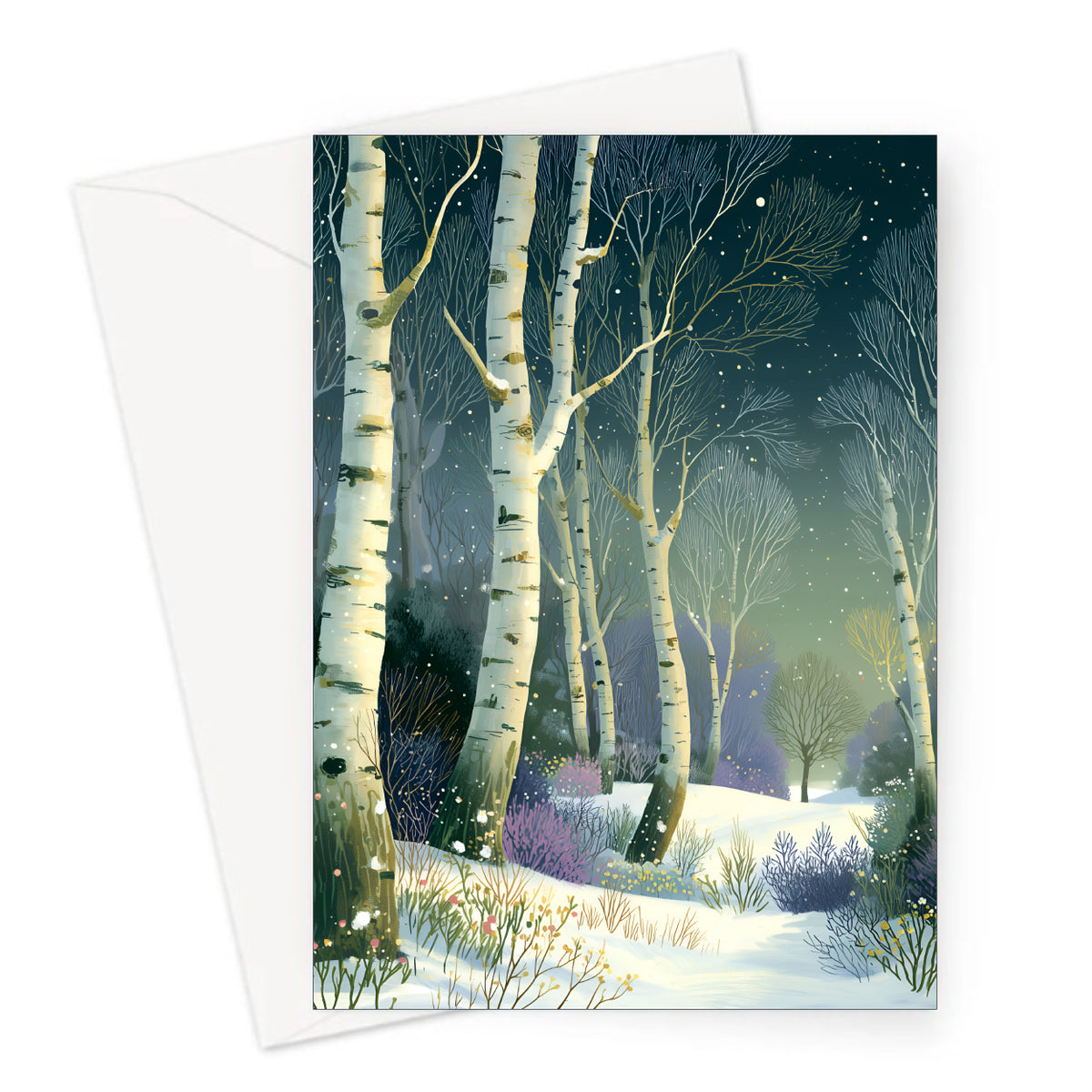 Silver Birch Christmas Card