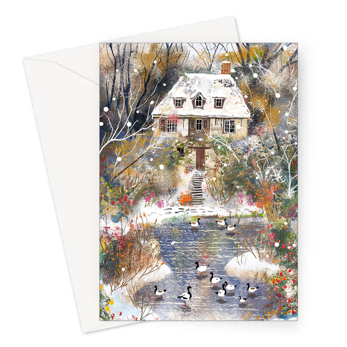 Happy Geese Christmas Card