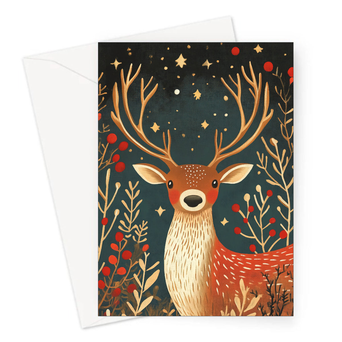Sweet Stag Christmas Card