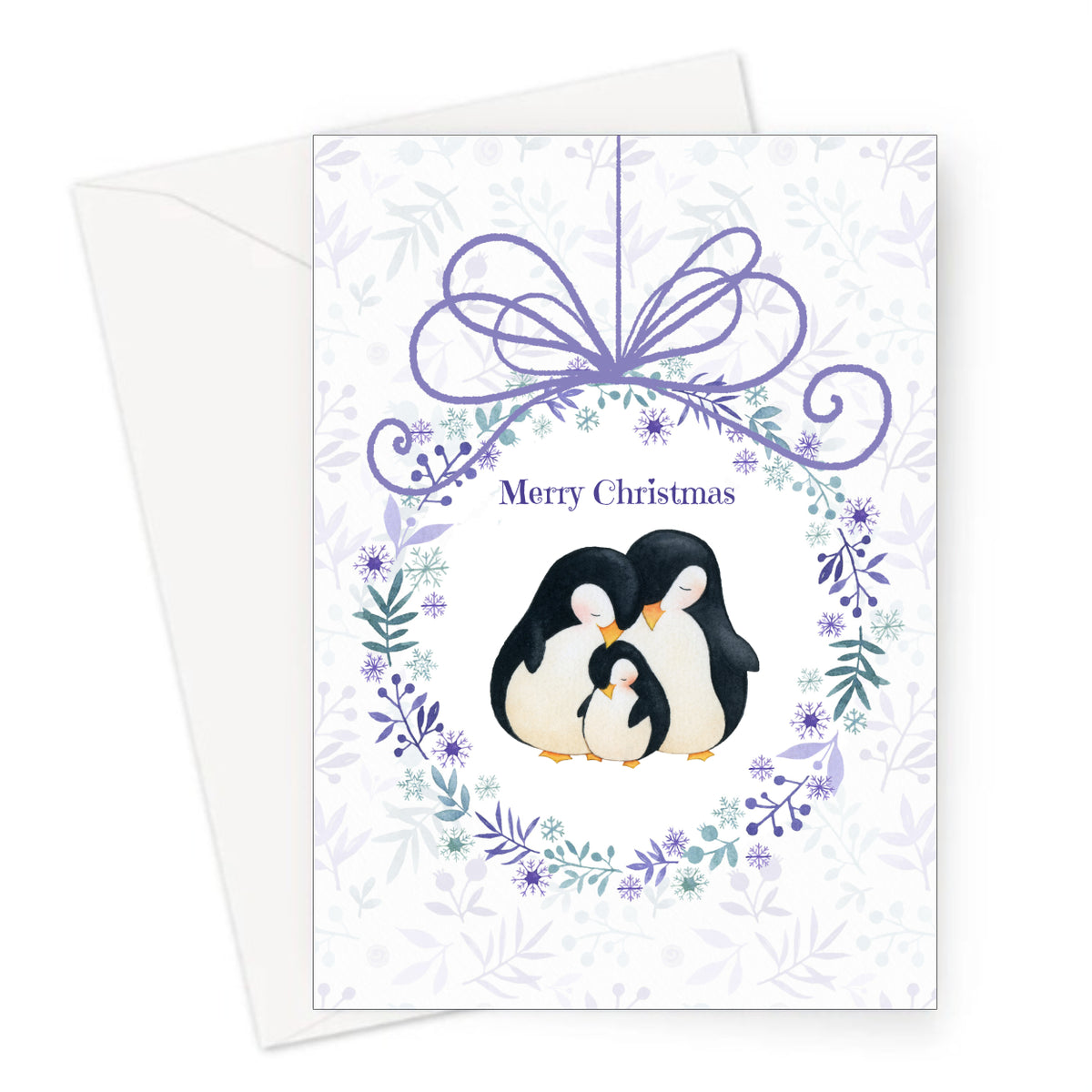 Penguin Family Christmas Card