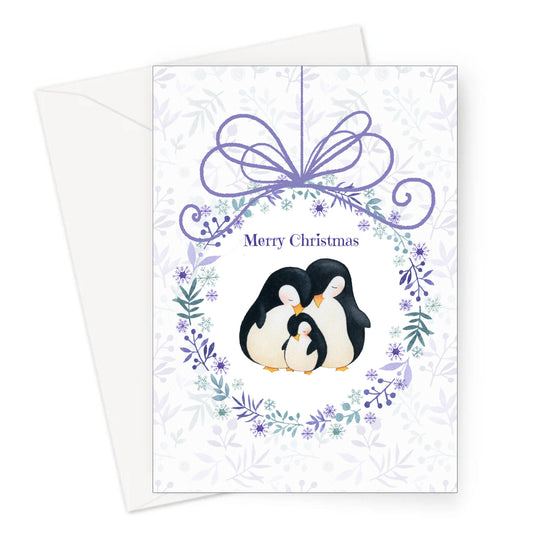 Penguin Family Christmas Card