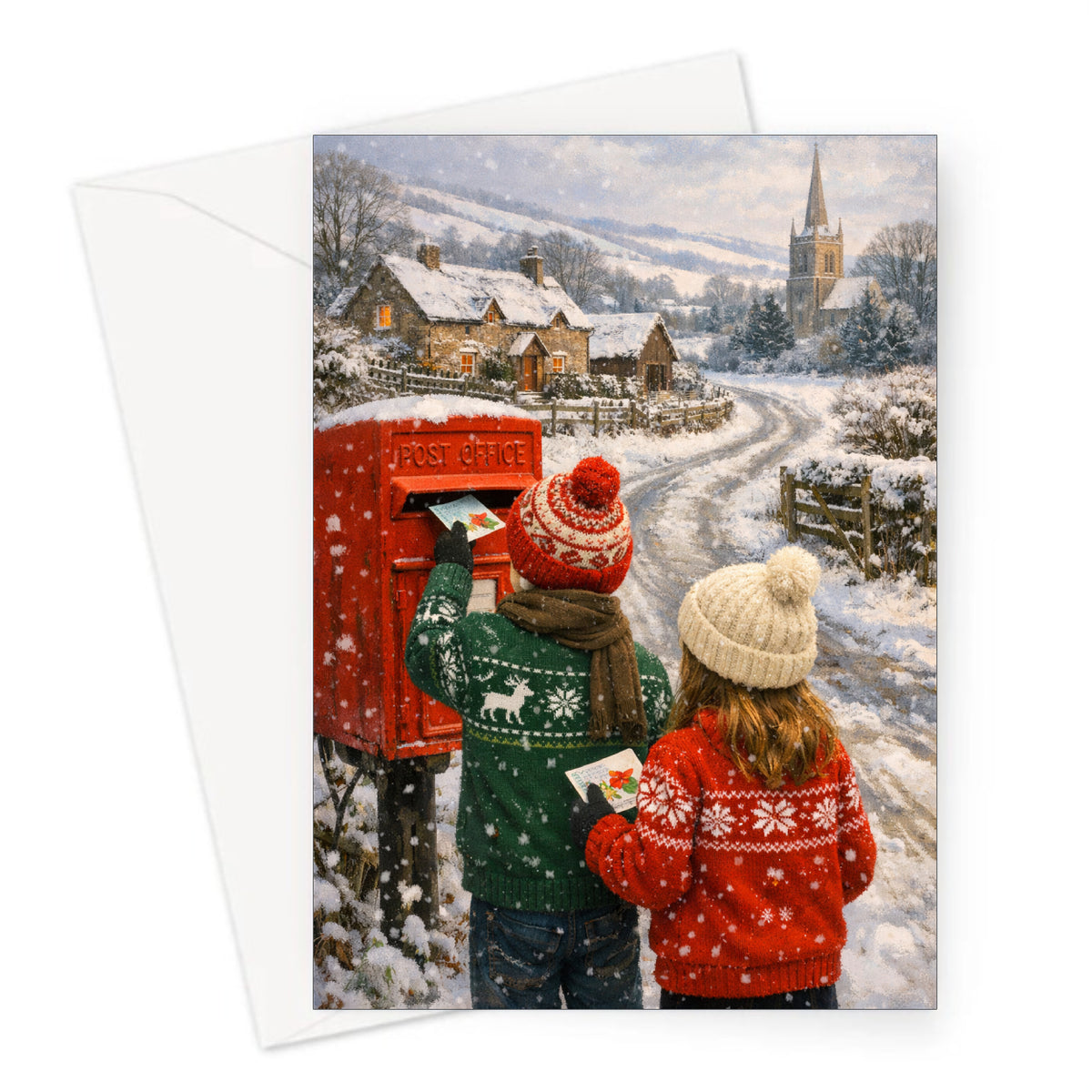 Post Box Christmas Card
