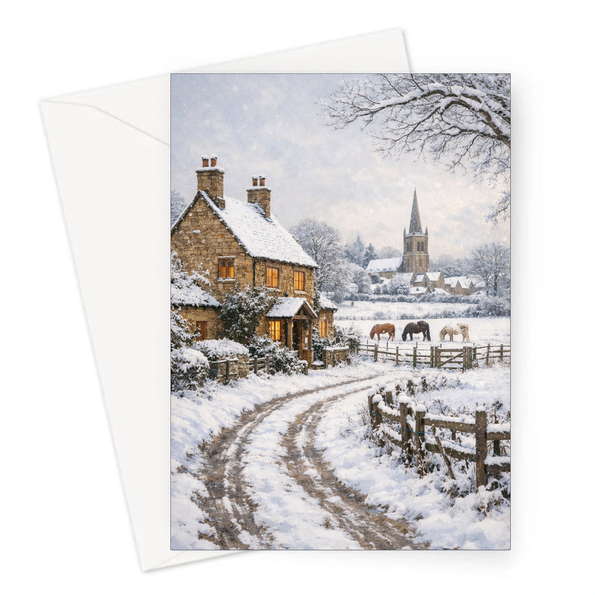 Perfect Cottage Christmas Card