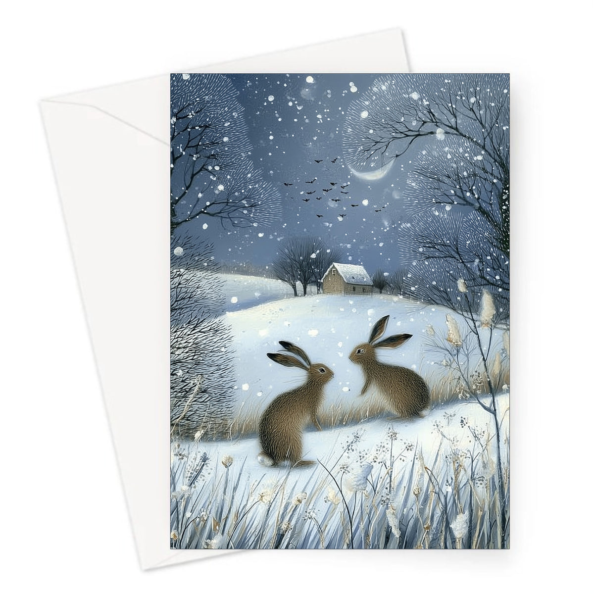 Winter Hare Christmas Card