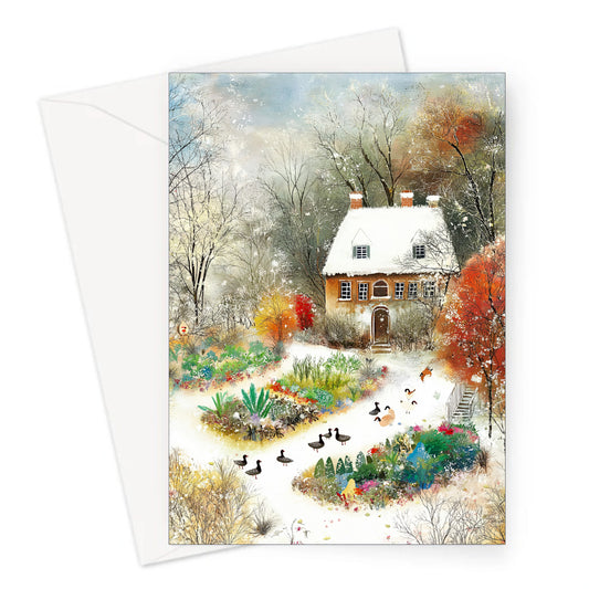 Duck Cottage Christmas Card