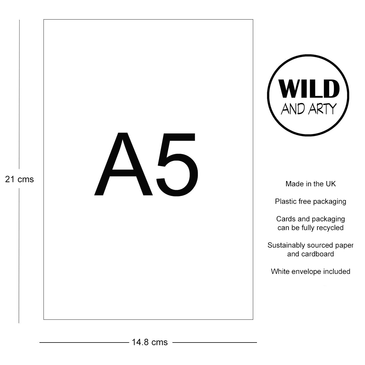 Four Large A5 Cards - Pack 405