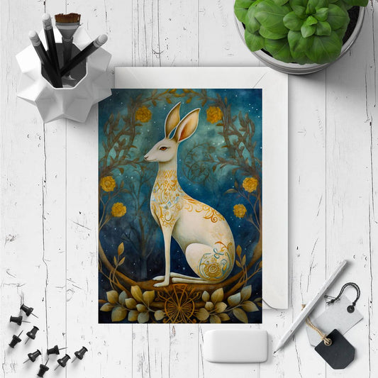 Personalised Magical Hare Birthday Card - Large A5 - Free UK Delivery