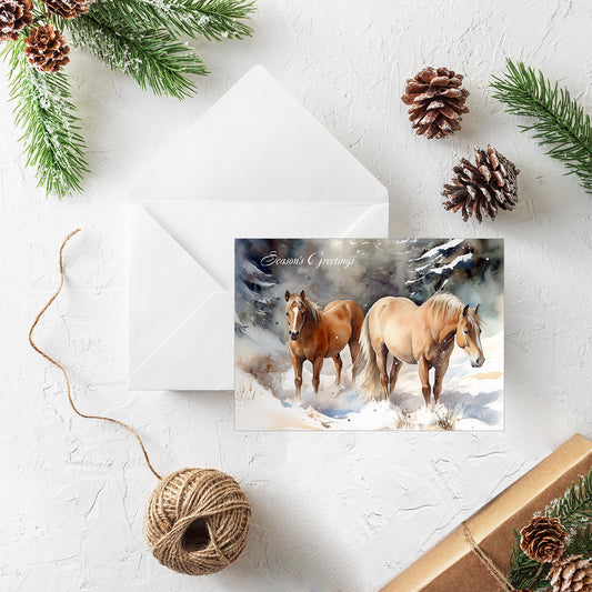 Winter Forest Horses - Pack of 20
