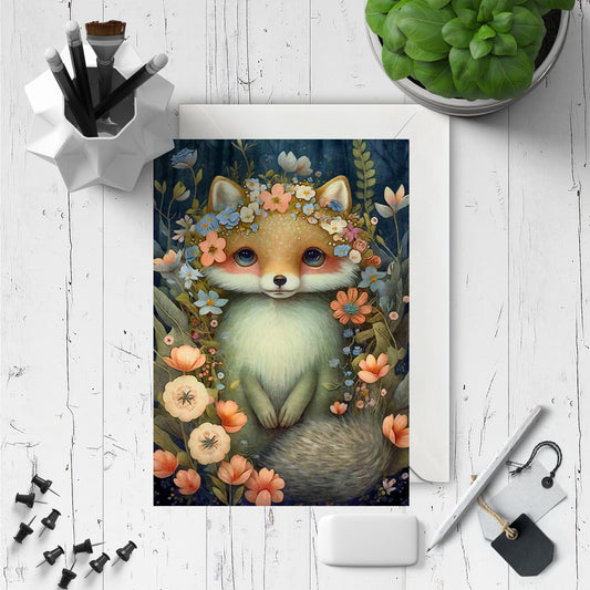 Personalised Fox Birthday Card - Large A5 - Free UK Delivery