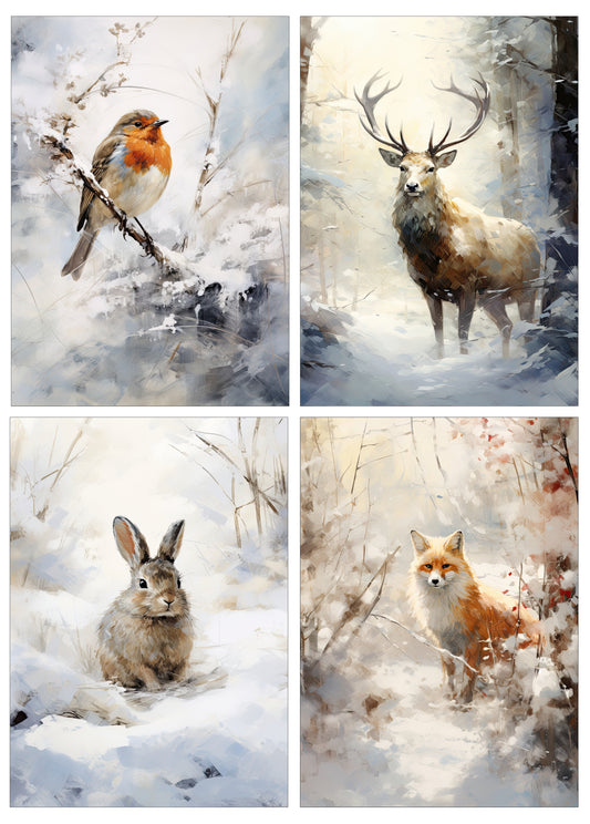 Four Large A5 Cards - Pack 410