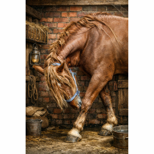 Shire In Stable Set, Digital Art