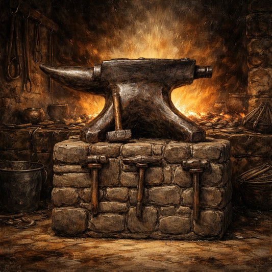 Rustic Anvil Set, Digital Art