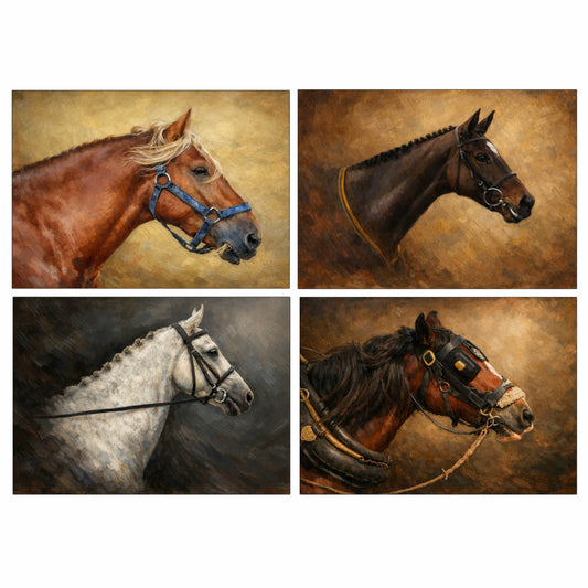 Horse Head Set, Digital Art