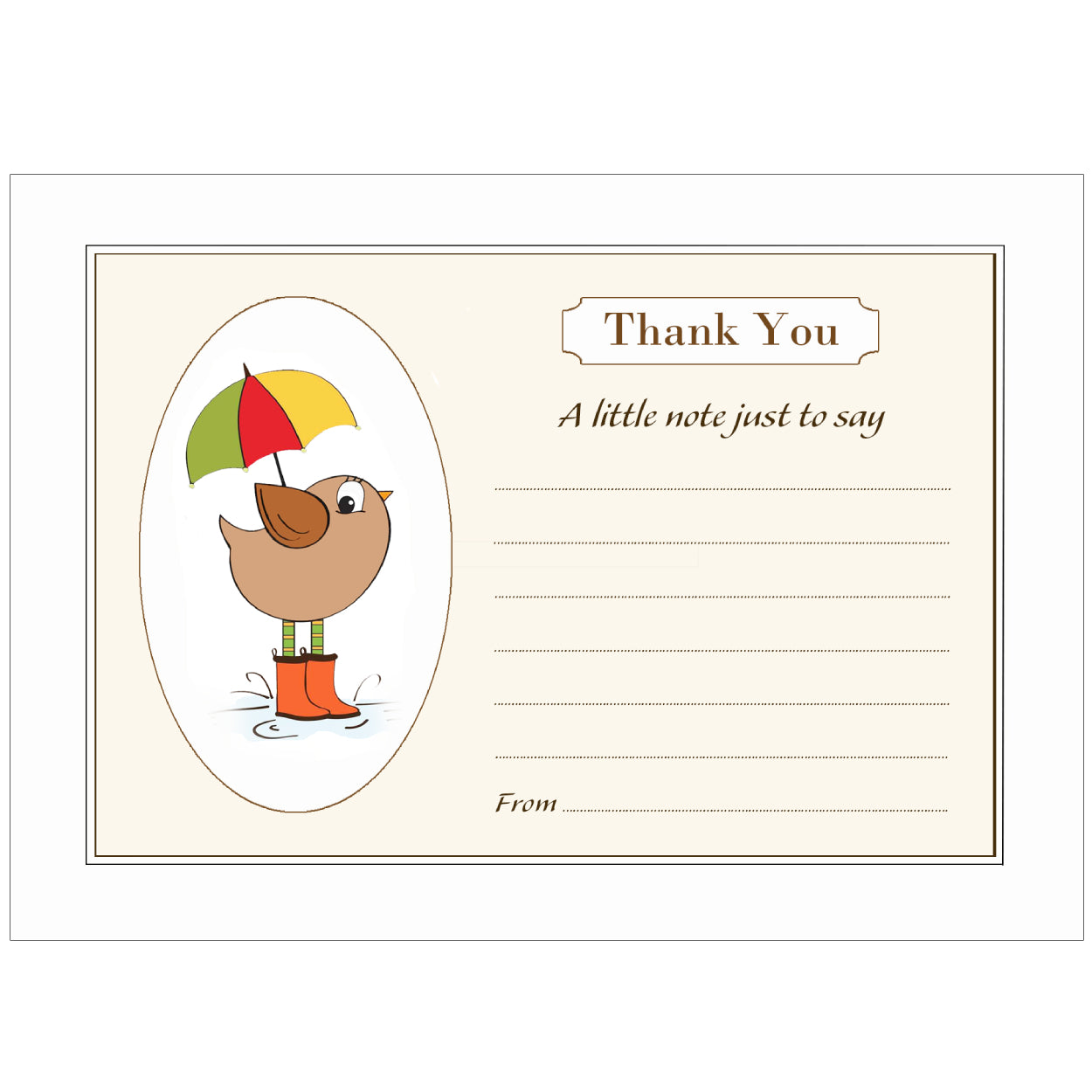 Little Bird Baby Thank You Cards - Pack of 10