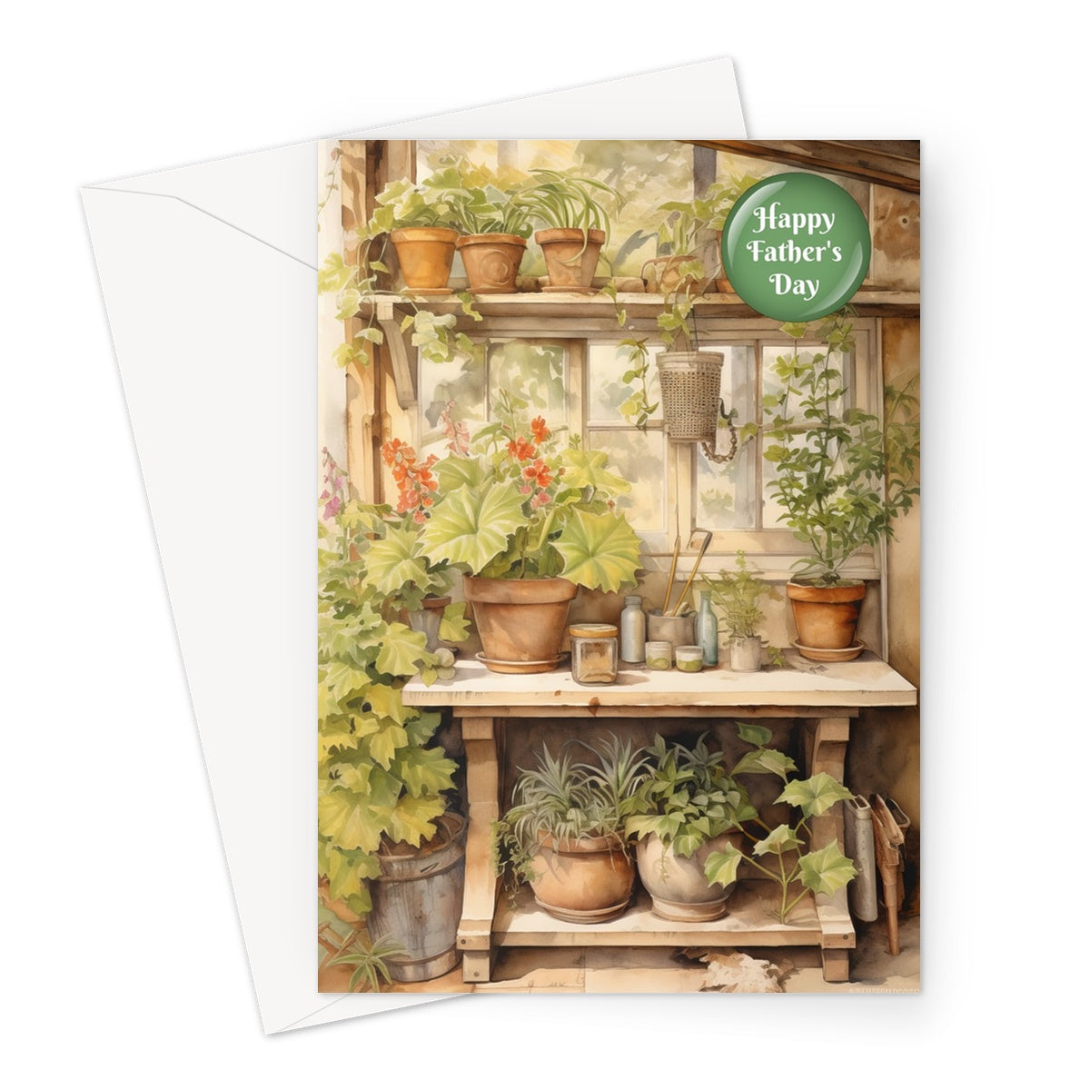 Potting Shed Father's Day Greeting Card