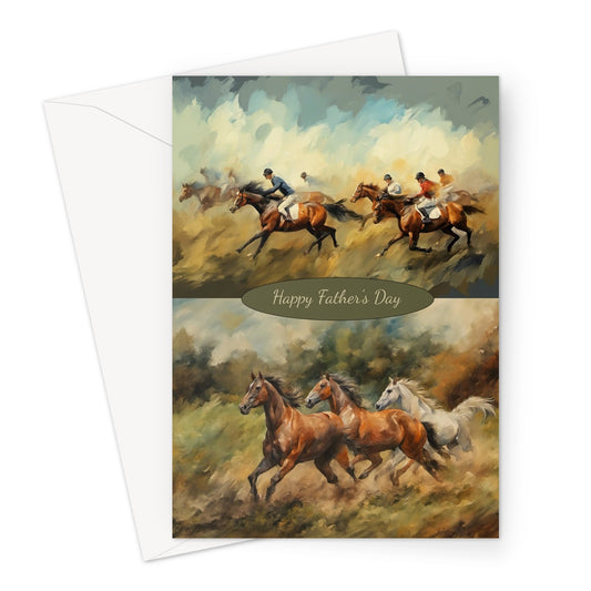 Horse Racing Father's Day Greeting Card