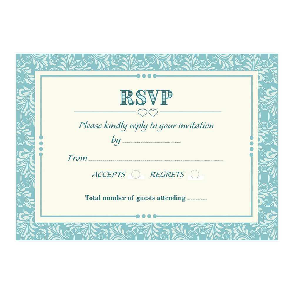 Classic Blue RSVP Cards - Pack of 10