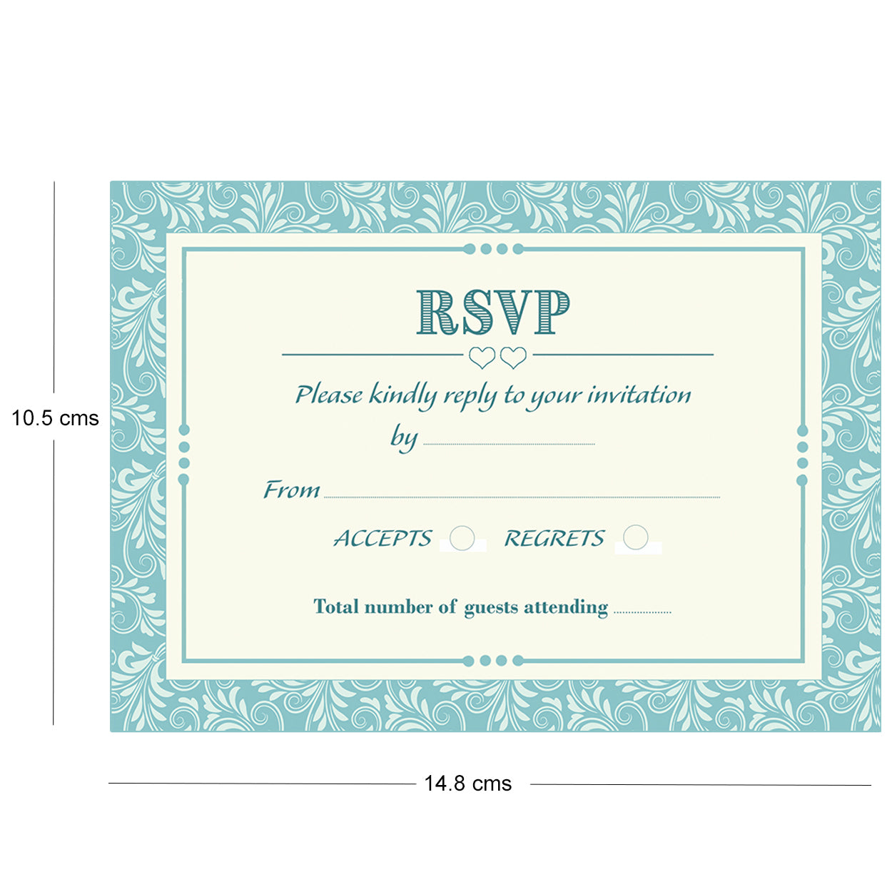 Classic Blue RSVP Cards - Pack of 10